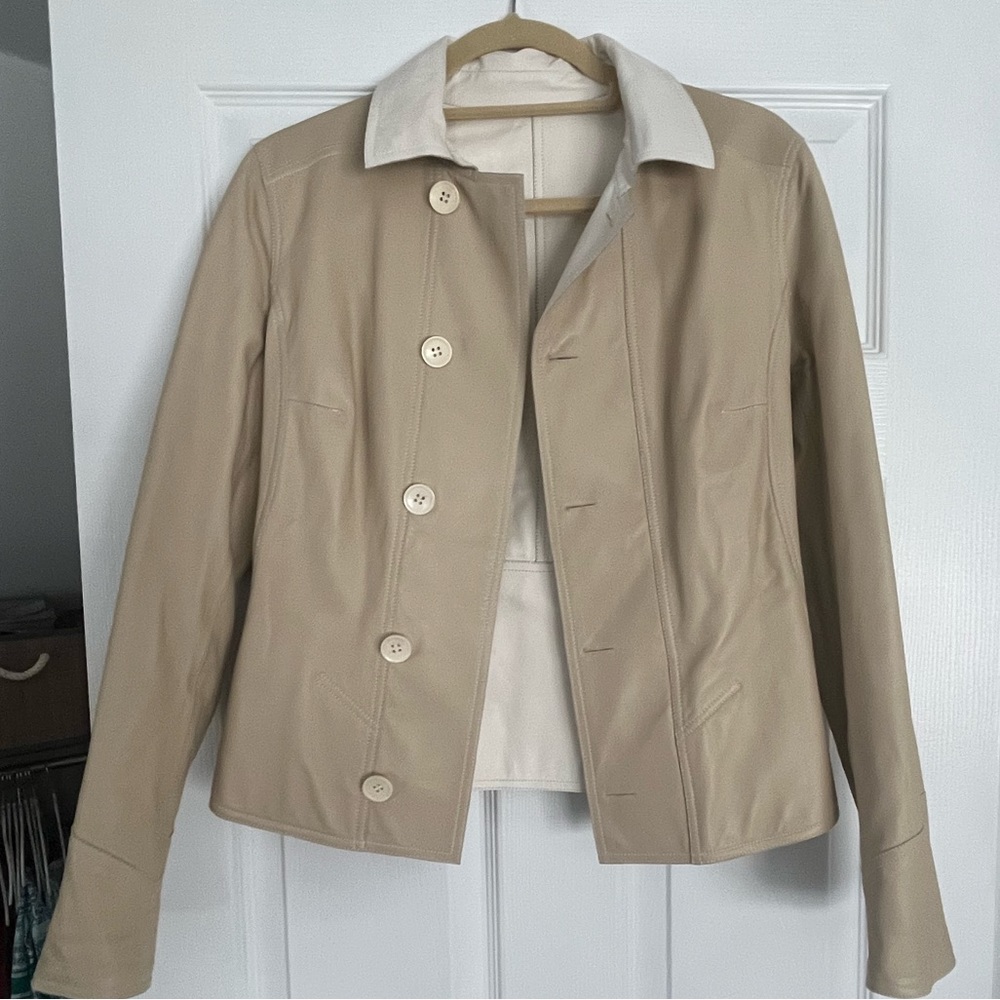 Reversible 100% leather jacket